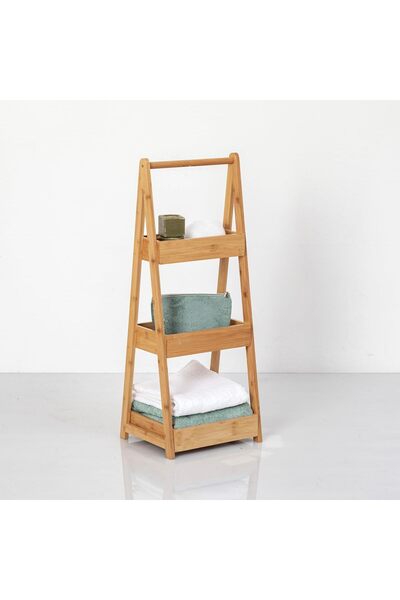 5FiveSmart 5Five Green Harmony 3-tier bamboo shelf, 30x25x78 cm, brown