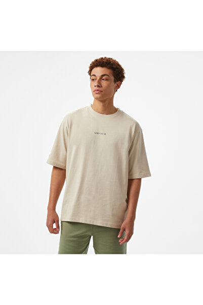 United 4 UNITED4 Comfort Erkek Krem T-Shirt