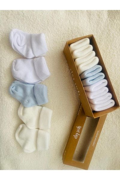 RAPAPA Boy Girl Baby Newborn Boxed 5-Piece Socks 1308m