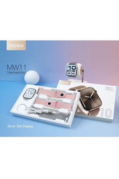 Modio Full screen smartwatch with 3 interchangeable straps