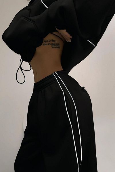 Fashiontayt 3 Thread Fabric Bottom Top Set with Fleece Inside