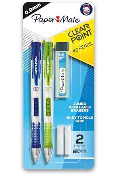 Sanford Paper Mate Clearpoint Mechanical Pencils 0.9mm, HB #2 Pencil Set, 2 Pack