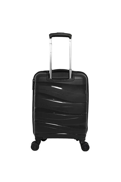 OEM Cărucior model Waves, 4 roți 360 grade, blocare, mâner telescopic, negru, 58 x 38 x 20 cm