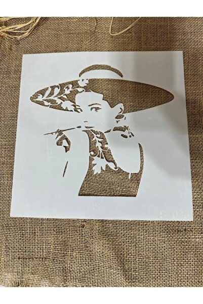 Kadın Silüeti Şablon – Dekoratif Boyama ve Tasarım Şablonu 25X25 cm