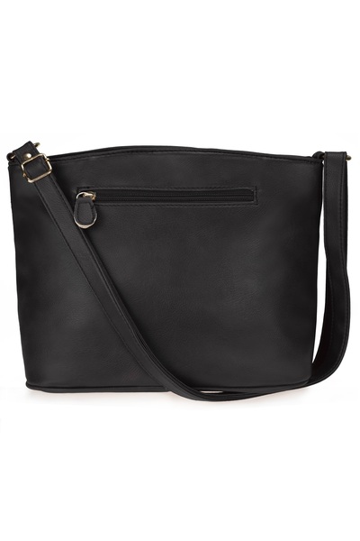 OEM Geantă de umăr pentru femei, Adleys, piele, FB306, 22x28x13 cm, Negru