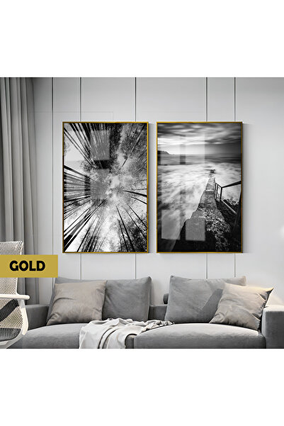 Harikabirev HARİKABİREV | SET NEGRU&ALB COMBINAT MODERN DE LEAȚĂ | TABLO DE S...