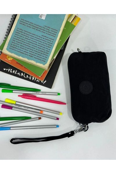 eflanmoda Unisex School Bag and Pen Holder with Waterproof Crinkle Fabric Laptop Compartment