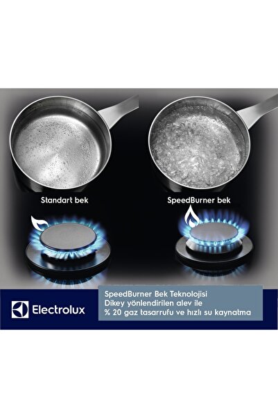 Electrolux Emaye Izgaralı 60 cm Gazlı Inox Ankastre Ocak - Ücretsiz Montaj - HEDİYELİ