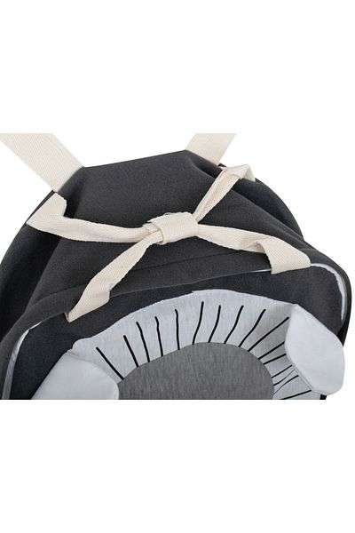 OEM Preschool backpack, Lion model, Cotton, 34x34x10 cm, Gray