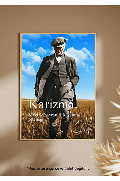 One Little Happiness Atatürk Posteri Poster Estetik Duvar Posteri , Çerçevesi...