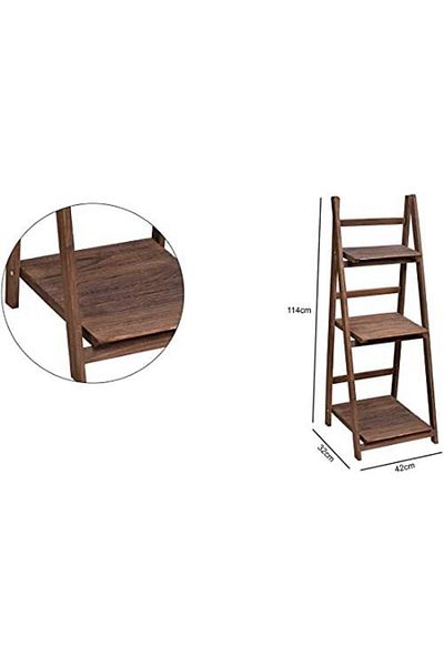 genric FFD Plant Stand 3 Tier Folding Plant Stand Shelves Garden Wooden Flower Pot