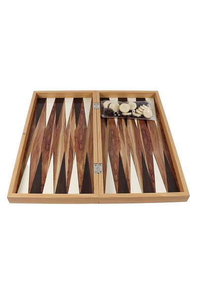 Z-Tools Backgammon game made of varnished wood 50x50 cm, American / 987-5
