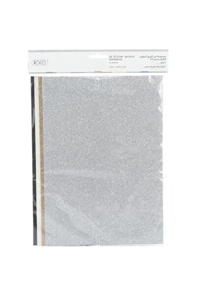 Roco 4-Piece A4 Glitter Paper Pad