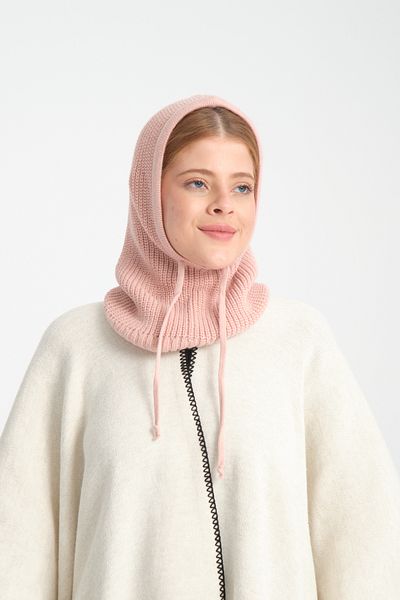T Crazy T-Crazy Knitwear Balaclava Corded Knitwear Knitted Hooded Beanie, Hijab Beanie, Knitwear Headgear, Balaklava