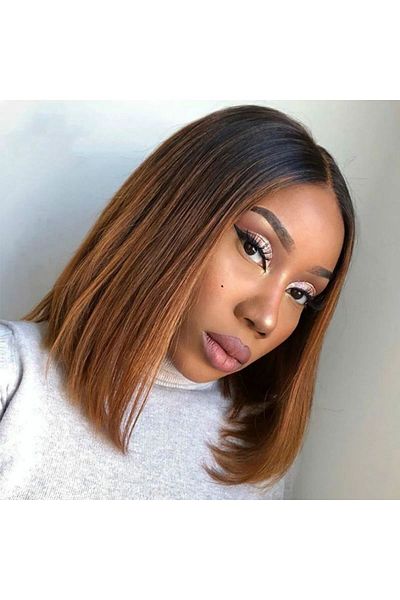 Generic African Wig: European &amp; American Fashion Gradient Color Highlights