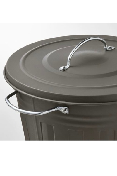 IKEA Knodd Trash Can, 16 Lt, Gray
