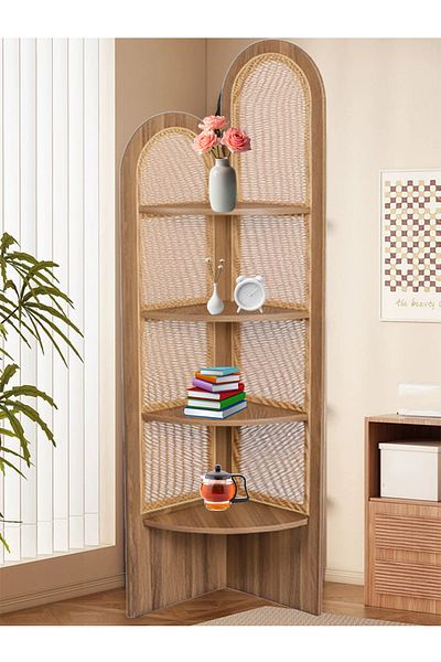 DEC13 Rustic Corner Cabinet