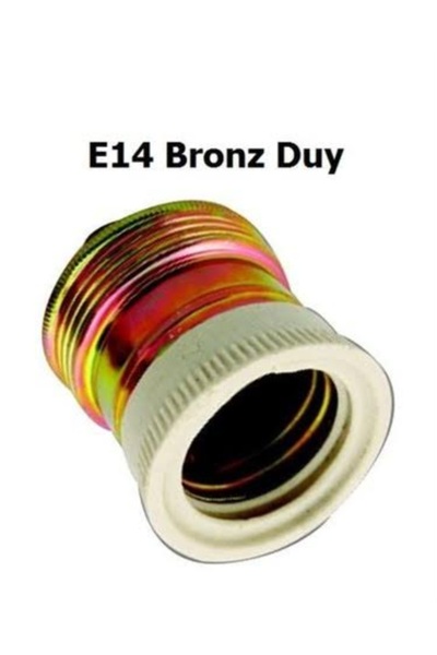 Genel Markalar E14 Bronz Duy (İnce Duy) ısıya Dayanıklı, Metal ve Porselen Pa...