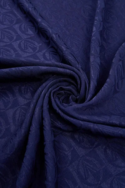 Valentino Orlandi Alia, Jacquard Lyocell Shawl - Check Pattern - 03 - Midnight Blue