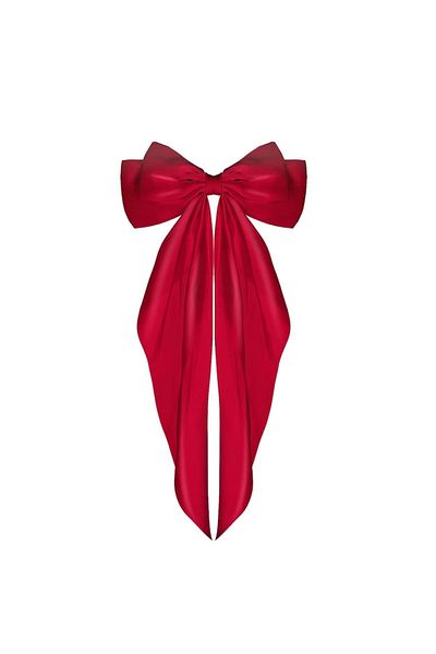 General Store Hair Clip with Oversized Bow, SA&SO General Store®, 32 x 18 cm, Red