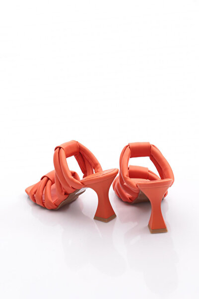 DGN 5045 Жіночі шльопанці на підборах з послідовною стрічкою