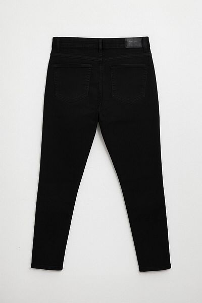 Bluewhite Women's Lycra Skinny Fit Black Jean Trousers