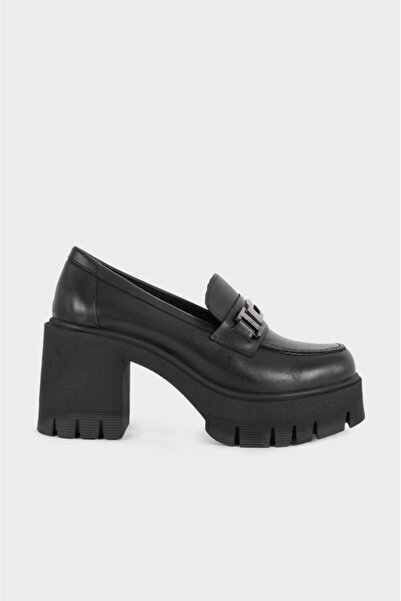 derinet Günlük Hakiki Deri Topuklu Kadın Ayakkabı