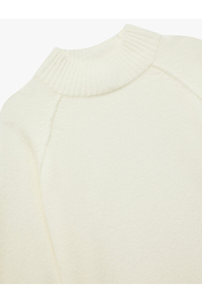 Koton Pulover de tricotaj de bază cu mânecă lungă cu detaliu de cusătură cu guler vertical