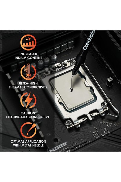 Thermal Grizzly Conductonaut Extreme Liquid Metal 1gr 73w معجون حراري عالي الأداء