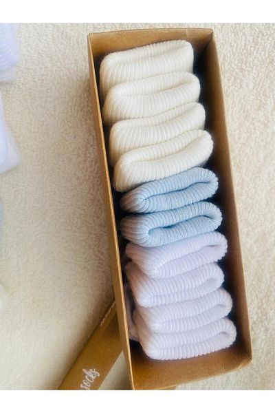 RAPAPA Boy Girl Baby Newborn Boxed 5-Piece Socks 1308m