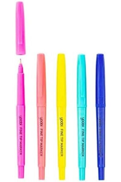 Yoobi Markers Fine Tipped 5 Pk