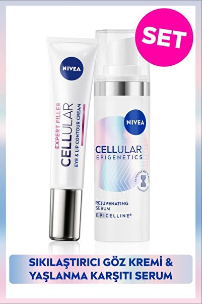 NIVEA Cellular Epigenetics Rejuvenating Yaşlanma Karşıtı Serum 30ml ve Sıkılaştıcı Göz Bakım Kremi 15ml