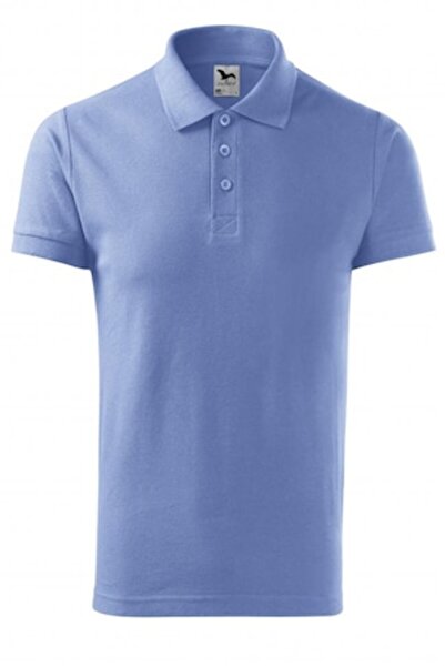 Malfini Tricou polo bărbătesc din bumbac, albastru deschis, mărimea 2XL