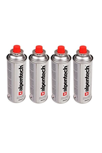 DAO Set 4 rezerve de gaz 400ml Apentech compatibile cu aragaze de camping și arzătoare portabile