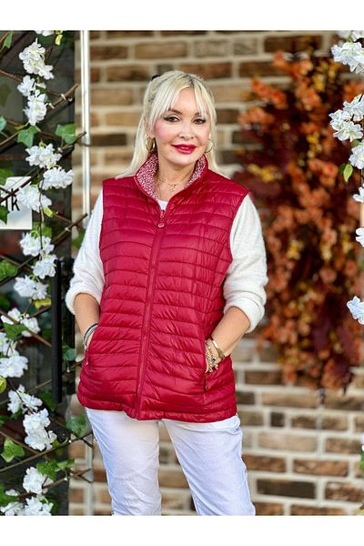 Punta Otantik N7751 Italian Double-Sided Vest Red