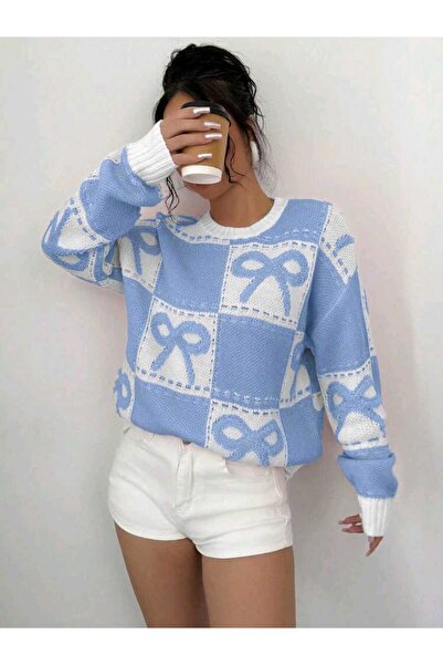 SAYZEN PULOVER OVERSIZE CU CARAȚI BRODAT CU PANGĂ