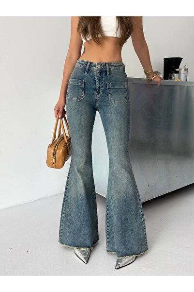 DENİKK TREND SÜPER WİDE LEG COMFORT LYCRA DENİM JEAN PANTLON-WİDE LEG COMFORT LYCRA JEAN