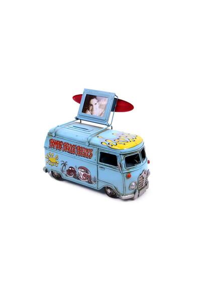 musellife Decorative Metal Minibus with Frame and Money Box Gift (5379) (491491)