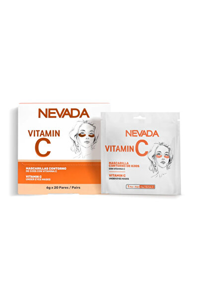 NEVADA أقنعة العين بفيتامين C من نيفادا – لترطيب وتفتيح محيط العين 20 زوجًا