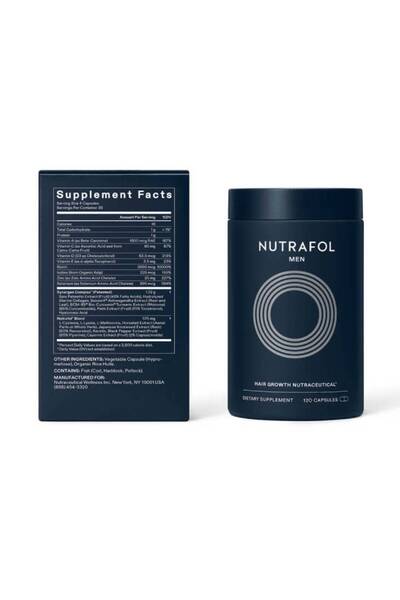 NUTRAFOLL كبسولات نيوترافول مين لنمو الشعر، 120 كبسولة