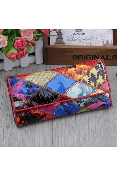 AVAMSI Women's wallet, AVAMSI, TQ-NQ-047, Multicolor, Genuine leather, 18x9x3 cm