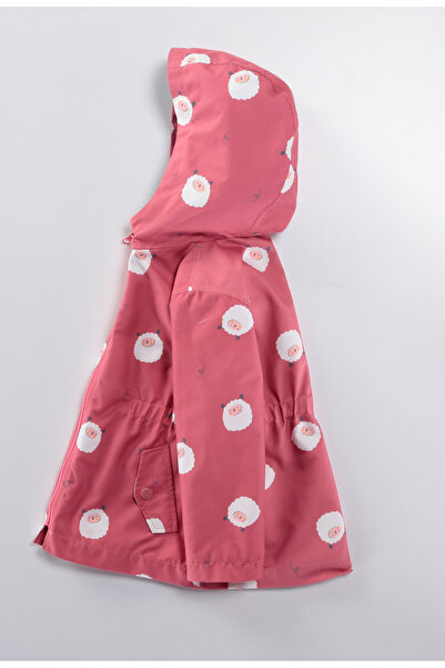 Midimod Gold Αδιάβροχο με κουκούλα για κορίτσι 2-6 ετών με μοτίβο αρνιού