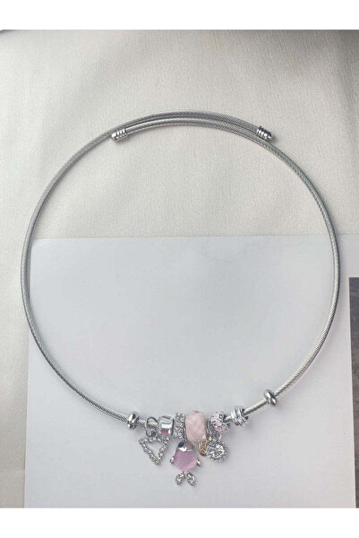 Mutenaura Pndr Model Charmlı طوق عنق من الفولاذ المقاوم للصدأ 316L