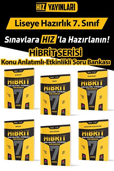 Hız Yayınları 7. Sınıf Hibrit Konu Anlatımlı Etkinlikli Soru Bankası