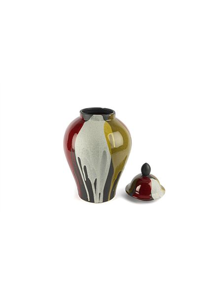 Mikasa Moor Green Burgundy Cube Vase 27X47Cm