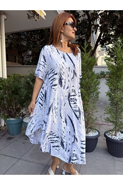 DenizEge Ιουλιανό ιταλικό φόρεμα λευκό