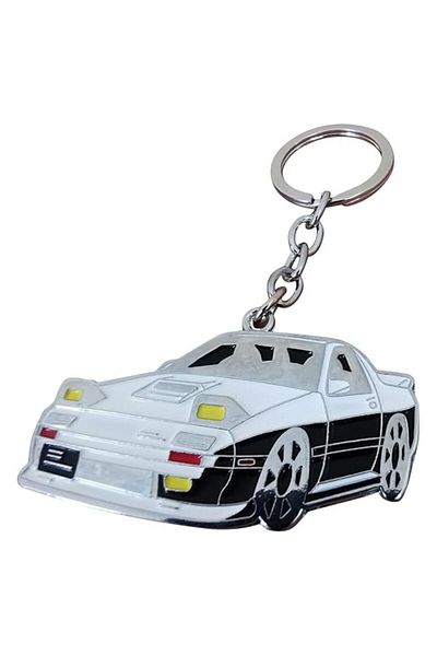 Generic Collector’s Edition Black and White Metal Sports Car Keychain