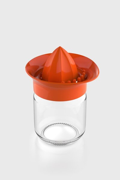Renga Neo 210 ml Orange Lid Glass Lemon Squeezer 201010
