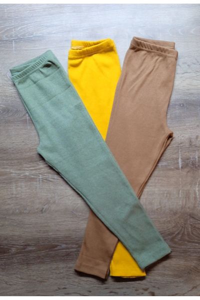 Fun Kids Ribbed Flexible 3-Piece Children's Tights Children's Tights Single Bottom