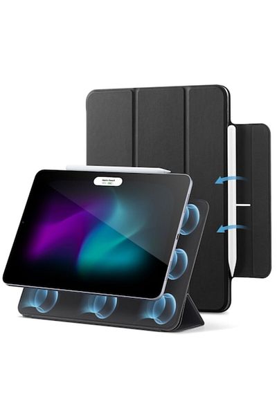 Tim High Protection Case for Apple iPad Pro 13 (2024), Rebound Magnetic, Intense Dark, Precision Fit, D4
